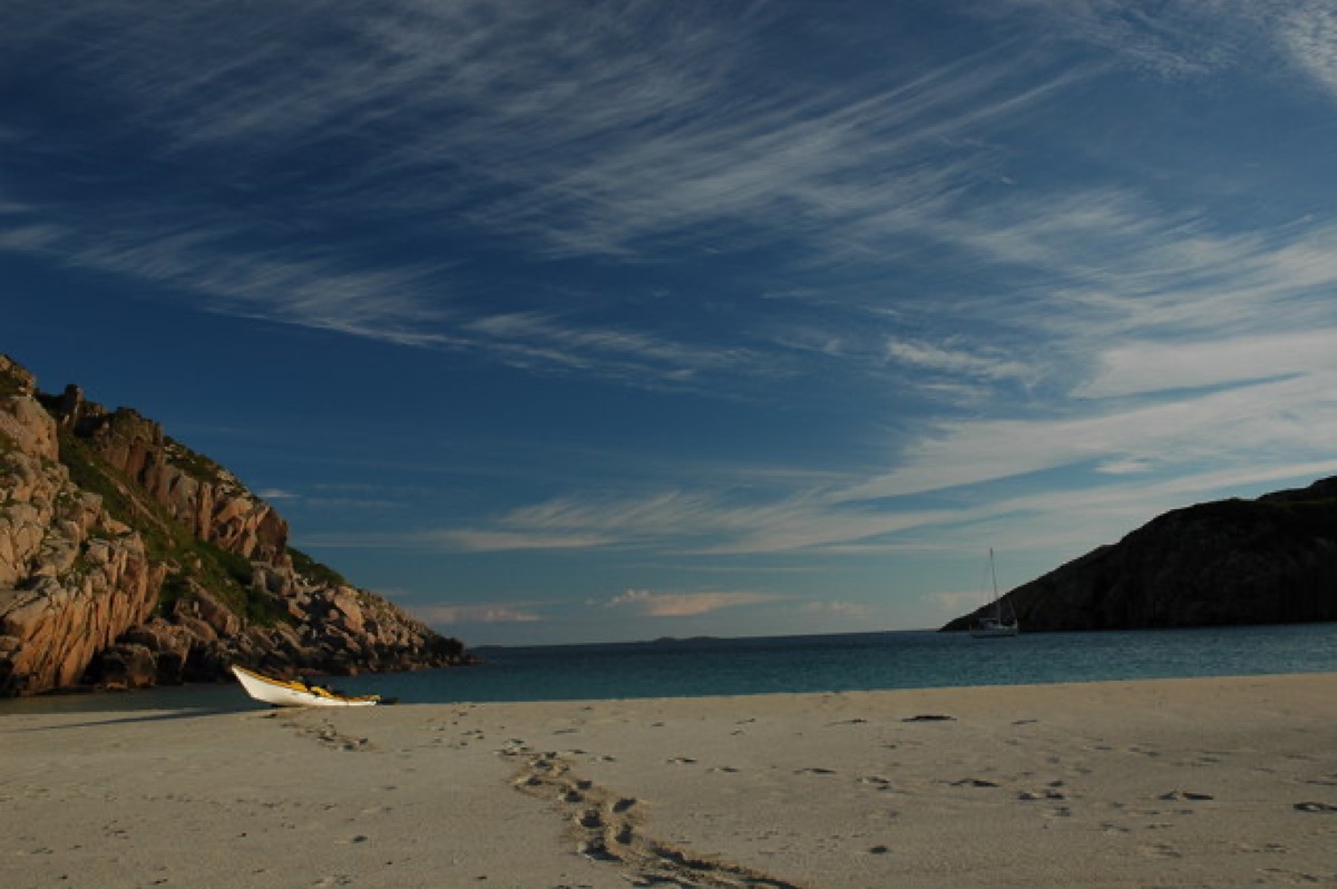 Seychelles beach with blue water