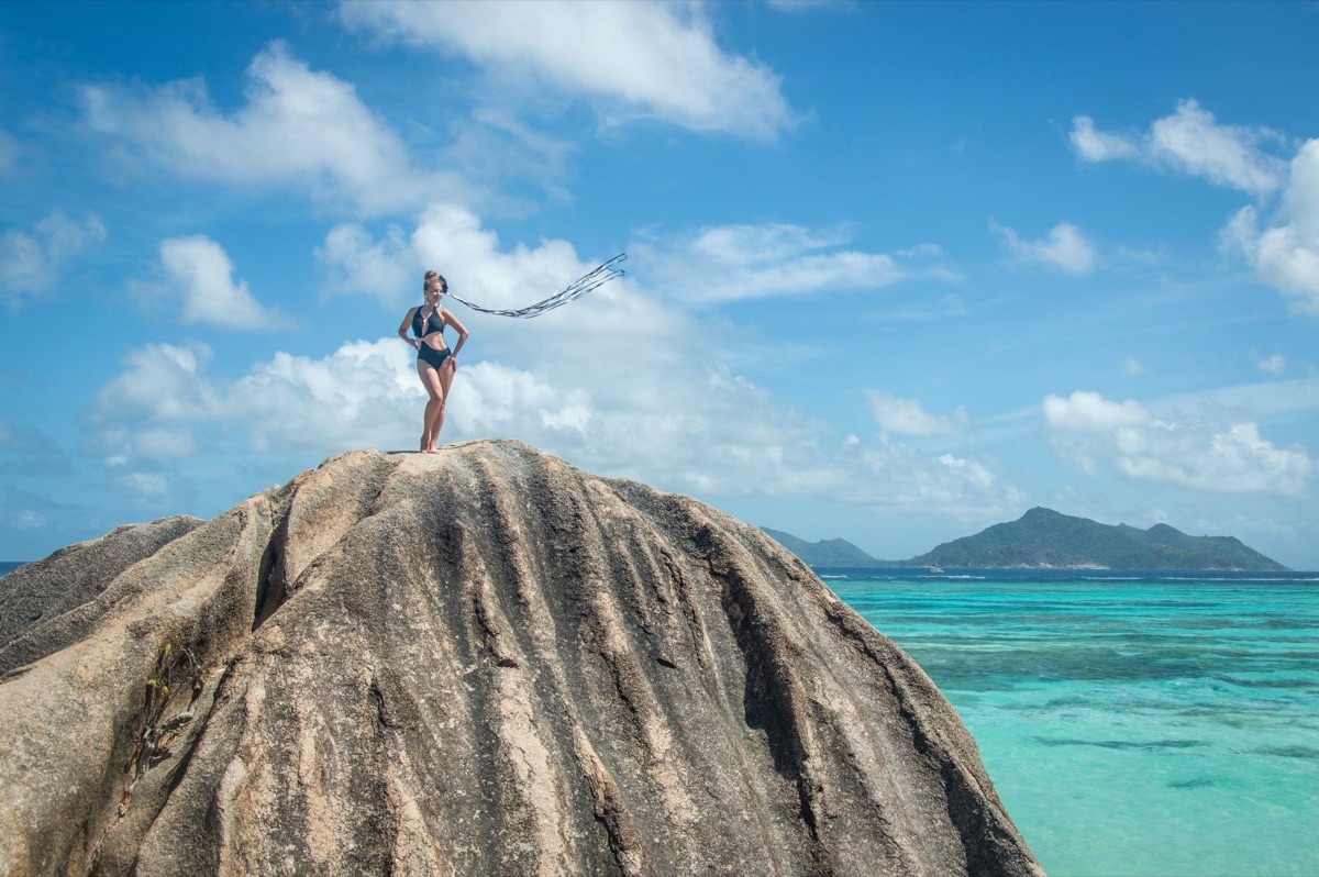 Seychelles island hiking trail