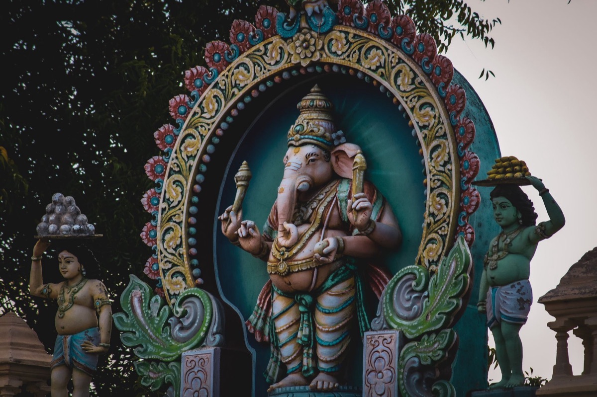 Hindu gebedshall in Seychelles